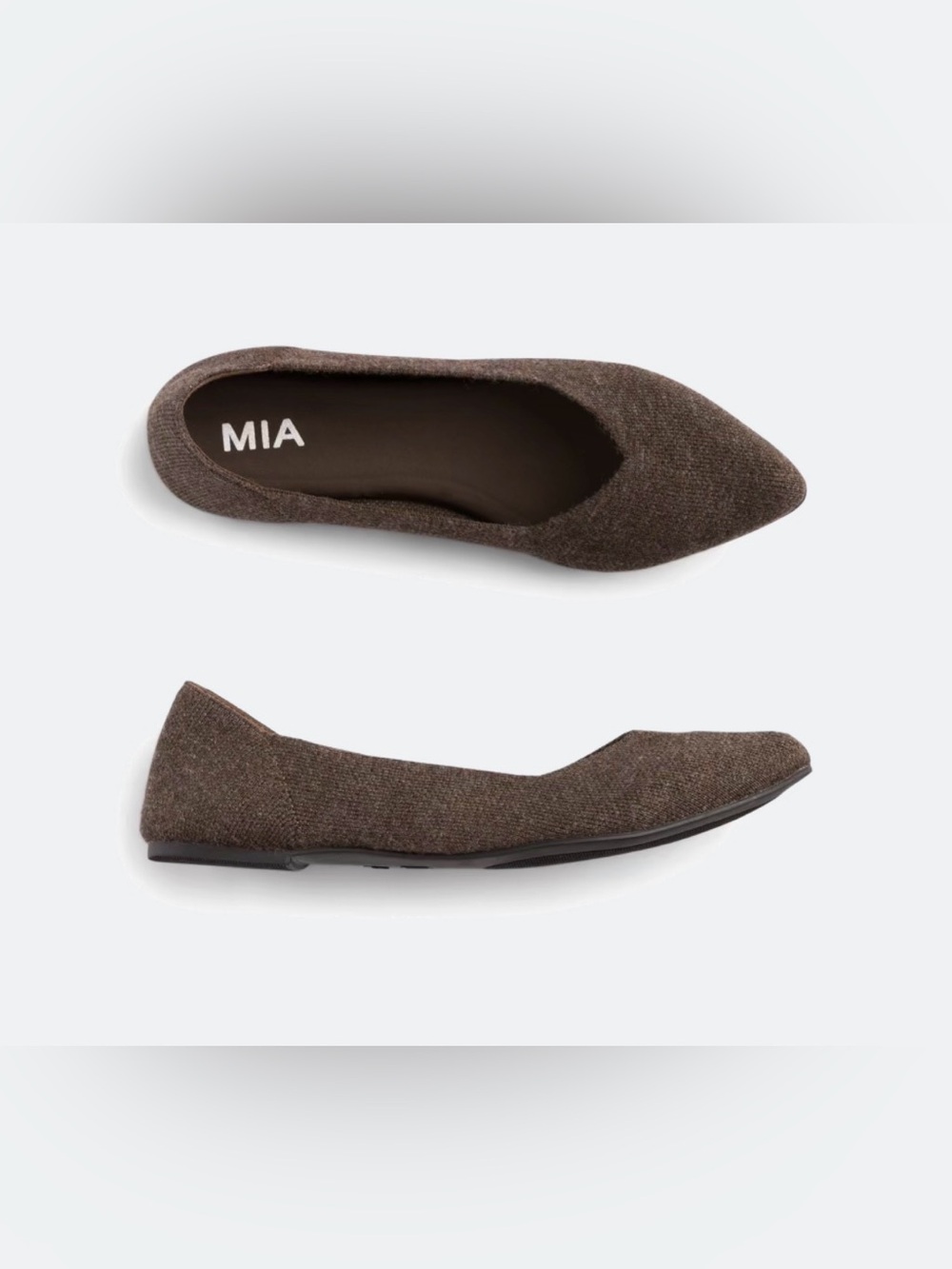 MIA Women's Izzy flannel flyknit Pointed Toe Flats size 8